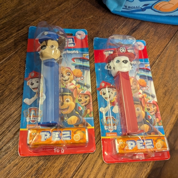 PAW Patrol Bundle Blue Backpack with Plush Rubble, & Chase & Marshall Pez - Picture 3 of 16